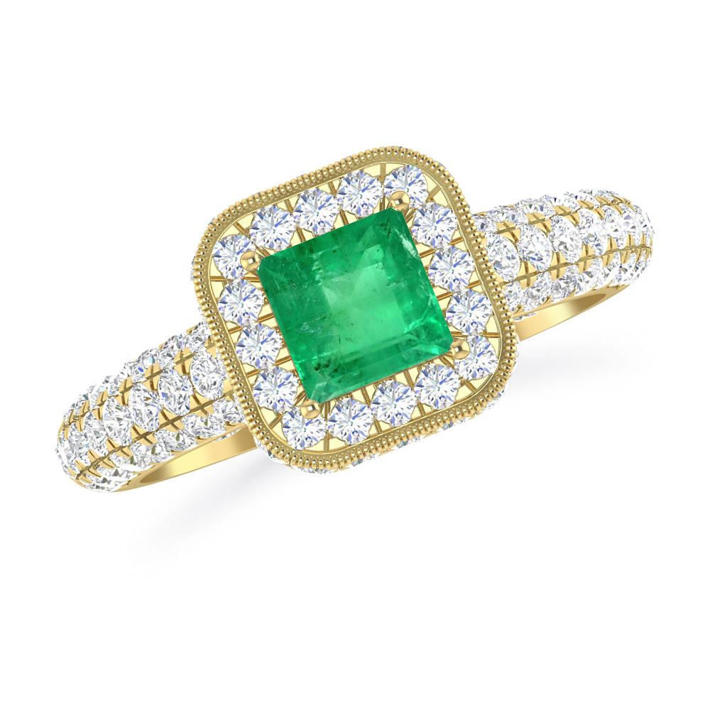 Yellow Gold - Emerald