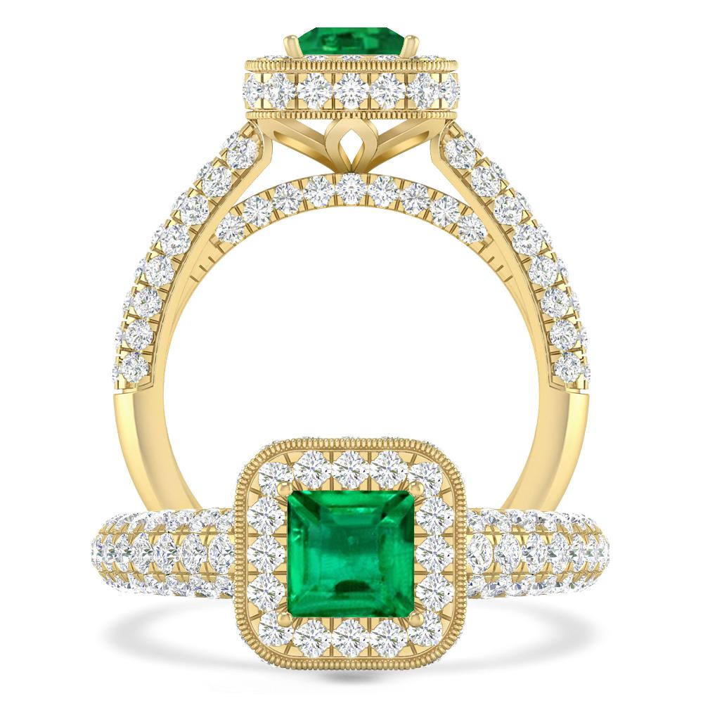 Yellow Gold - Emerald