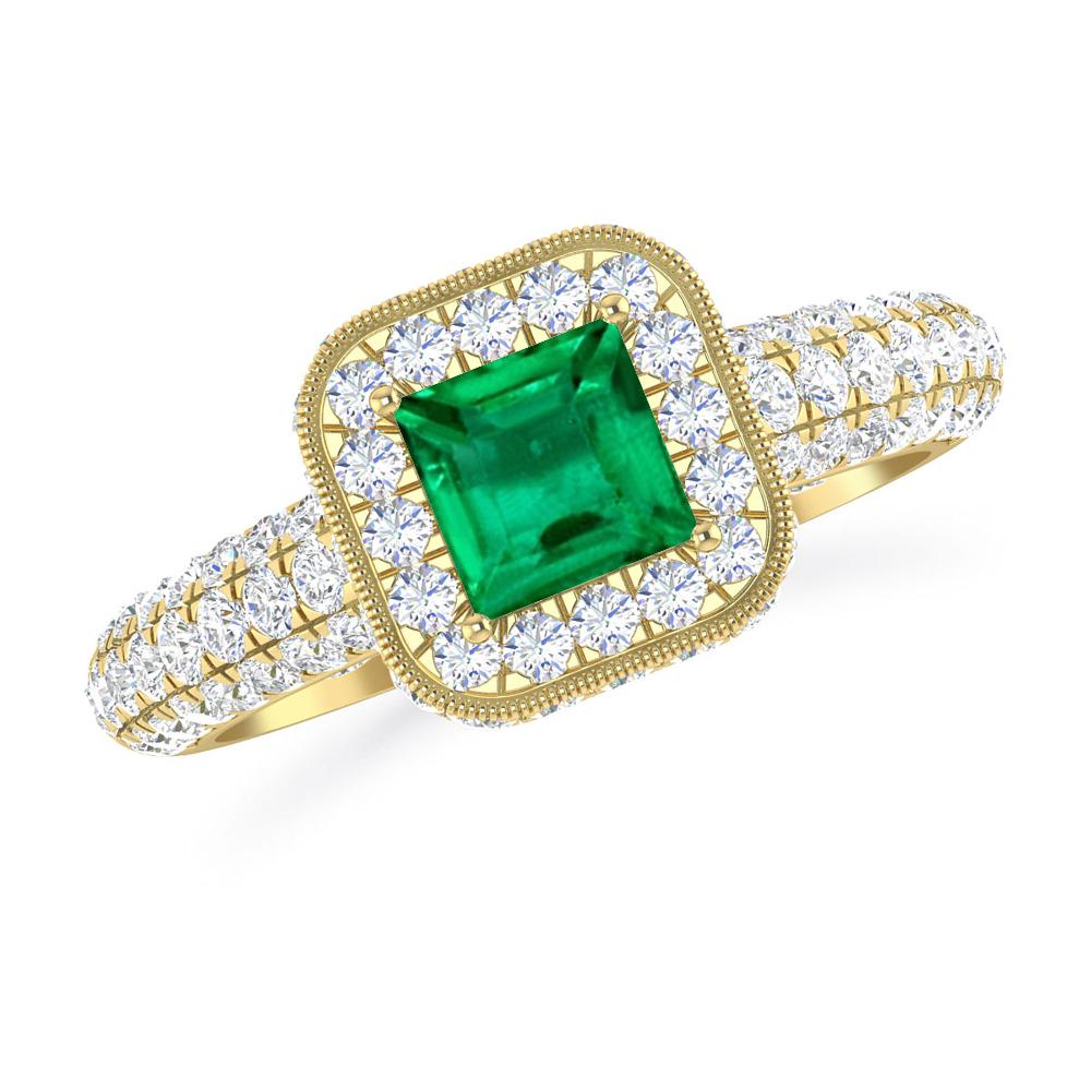 Yellow Gold - Emerald