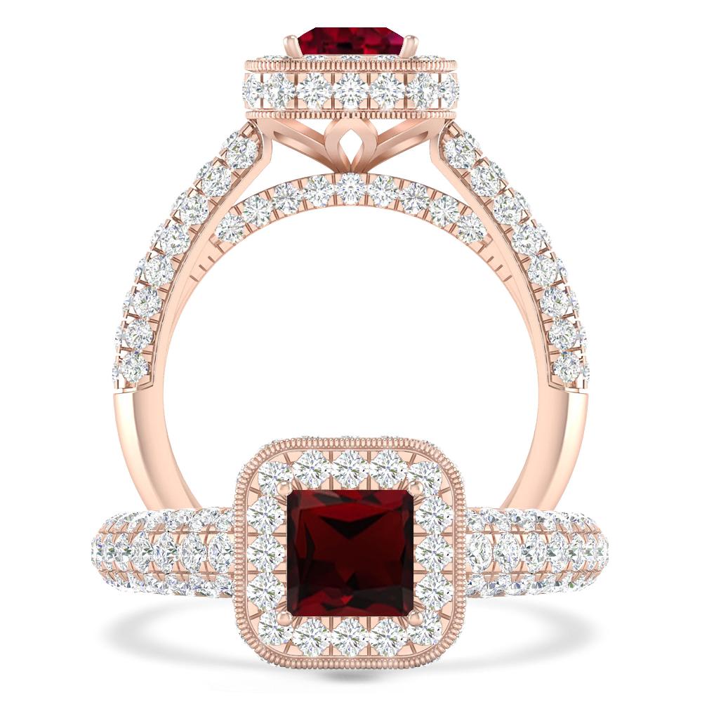 Rose Gold - Garnet