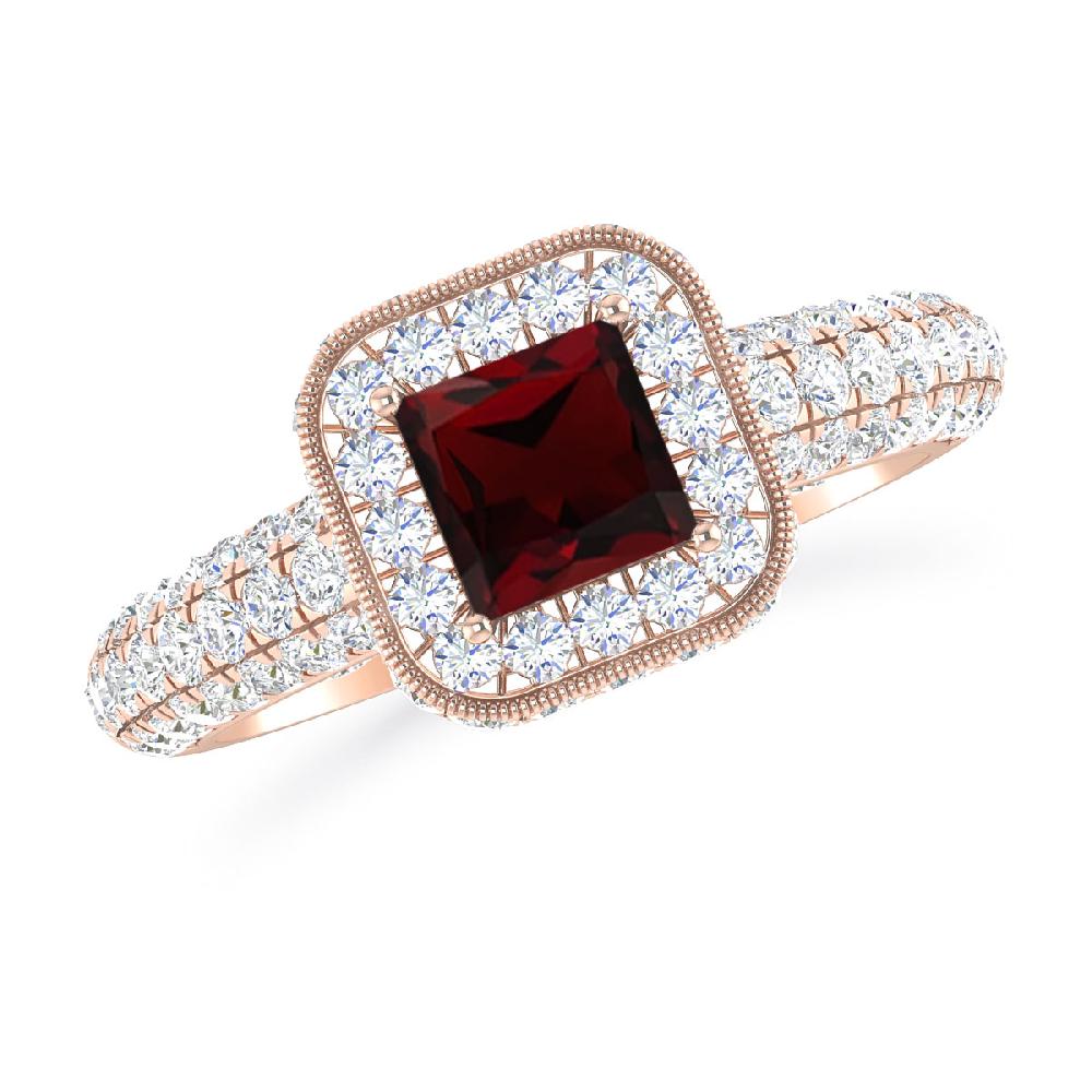 Rose Gold - Garnet