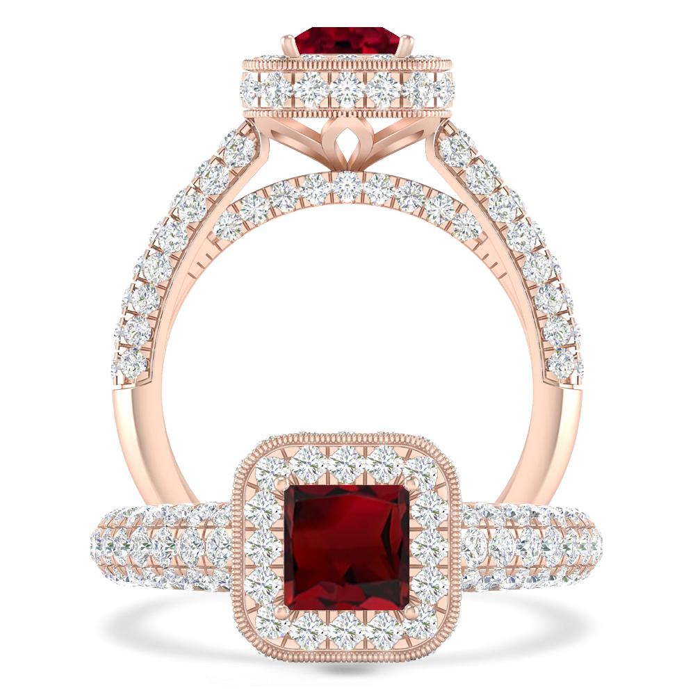 Rose Gold - Garnet