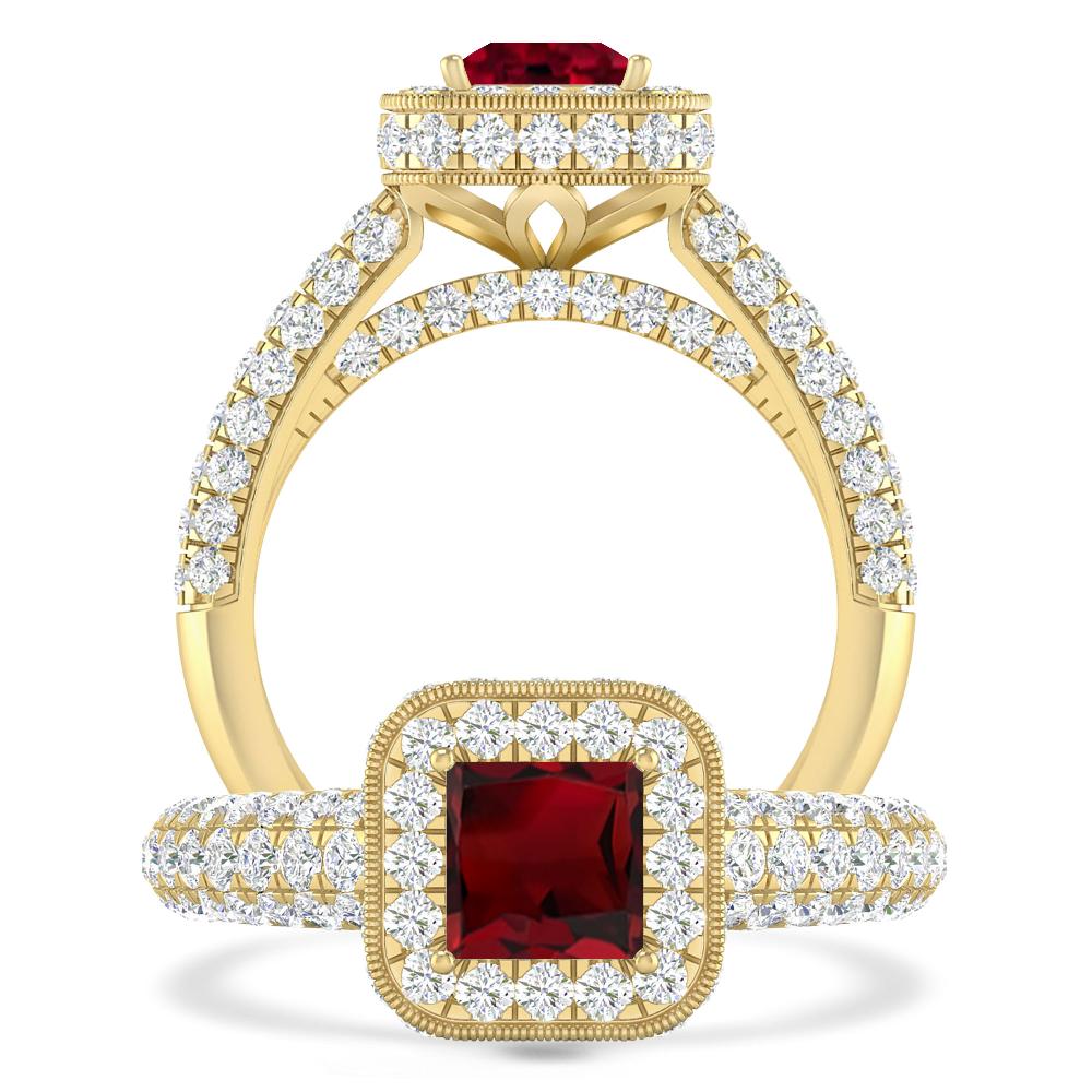 Yellow Gold - Garnet