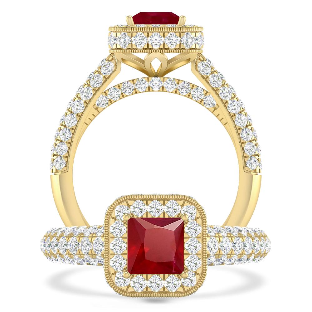 Yellow Gold - Ruby