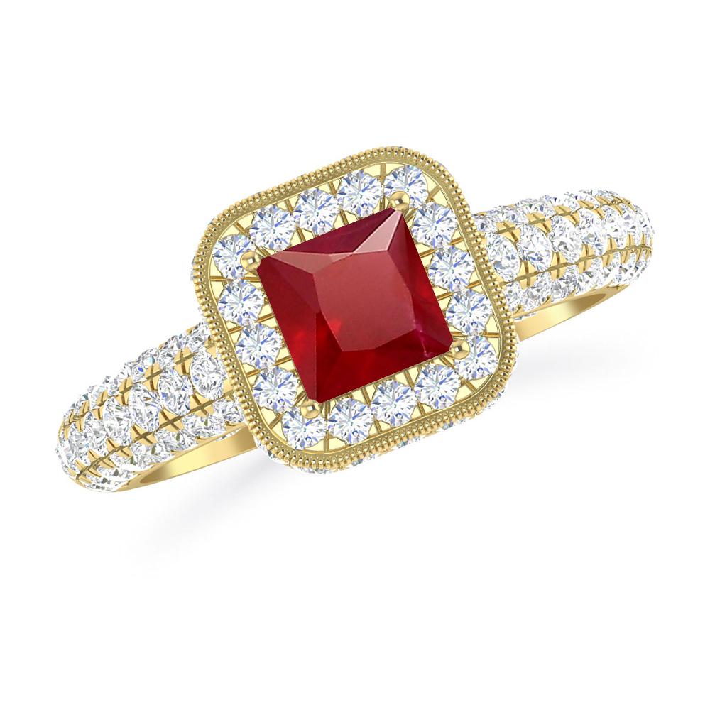 Yellow Gold - Ruby