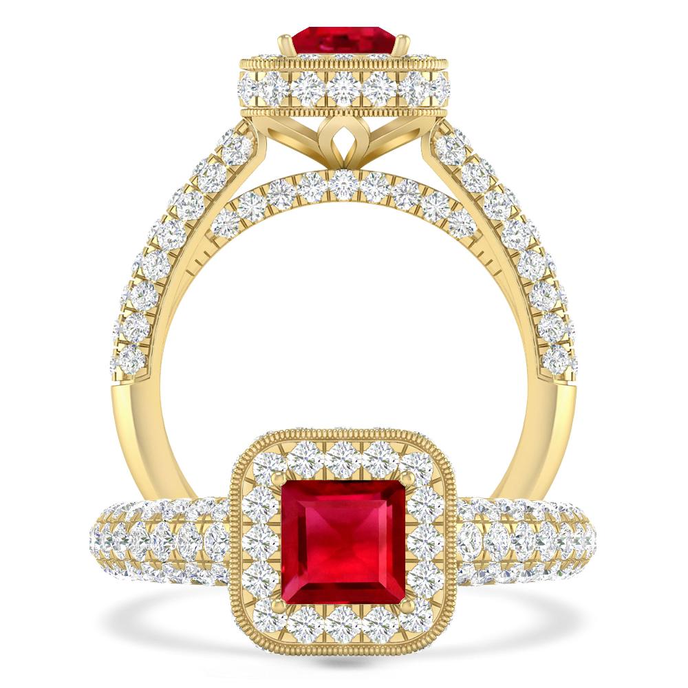 Yellow Gold - Ruby