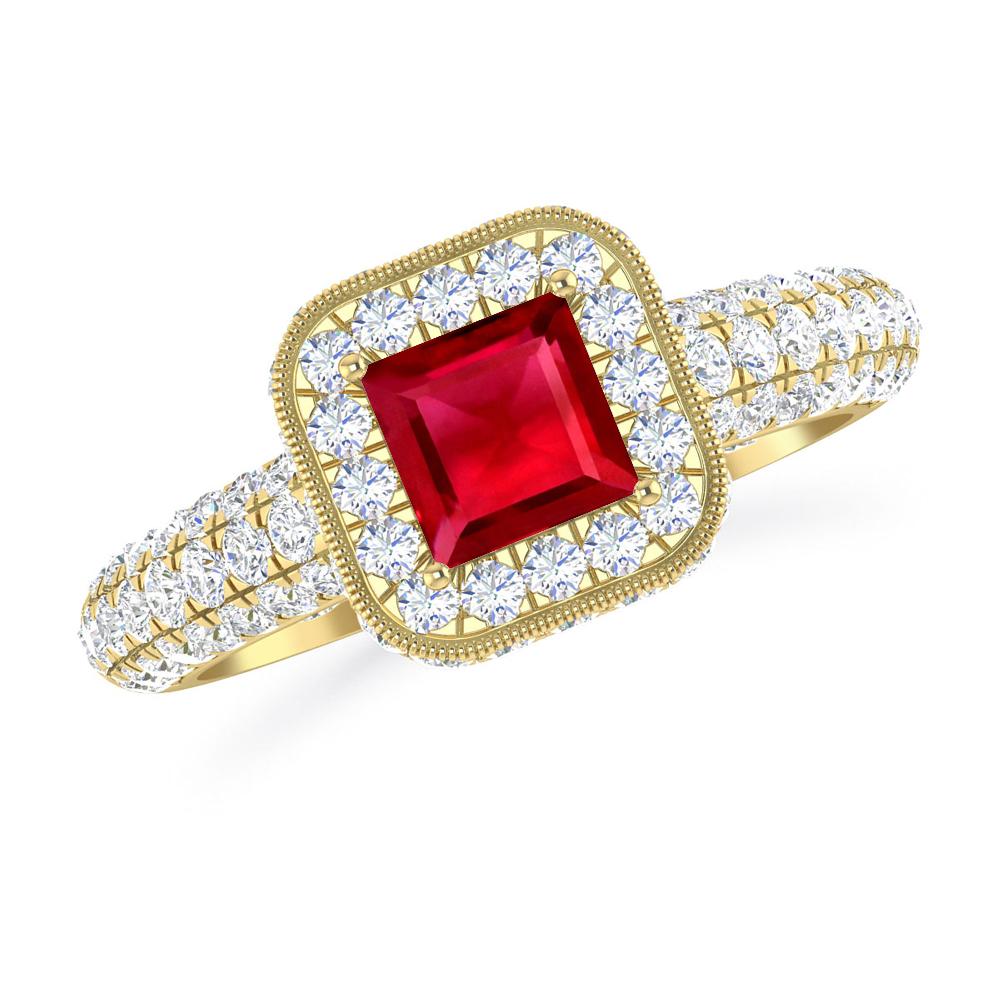 Yellow Gold - Ruby