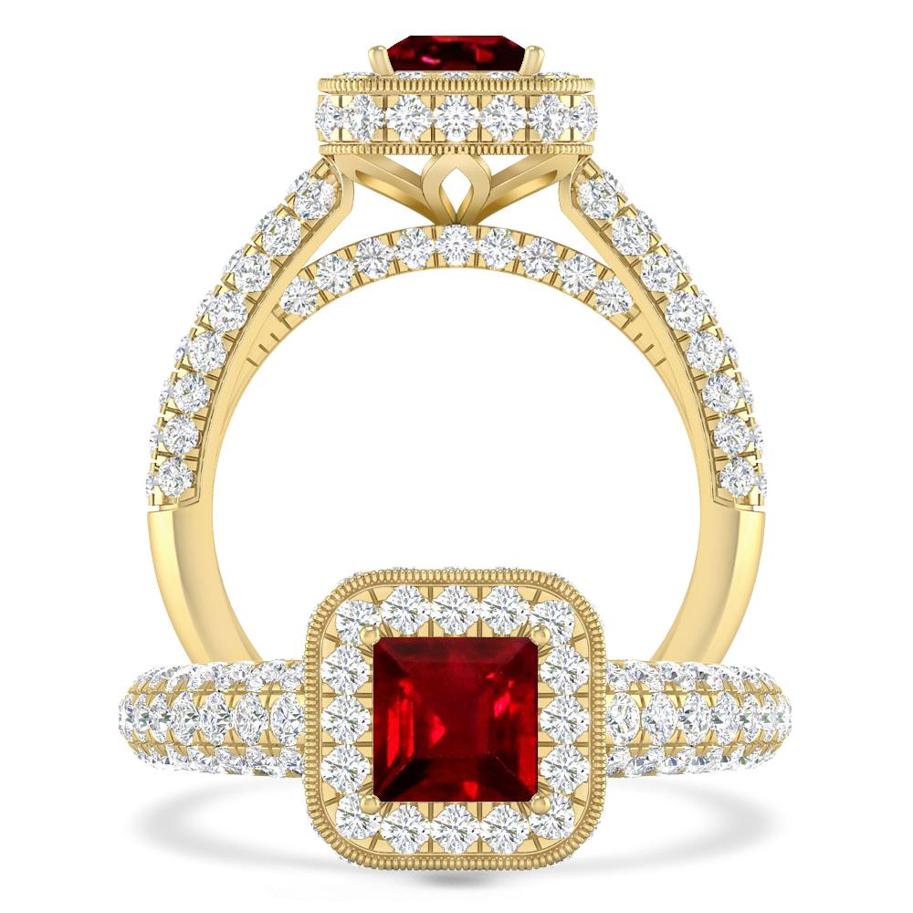 Yellow Gold - Ruby