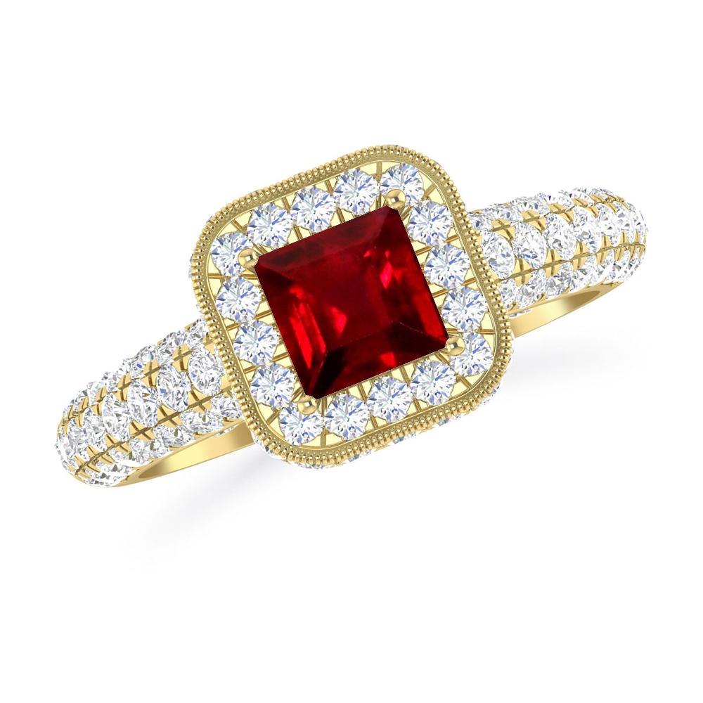 Yellow Gold - Ruby