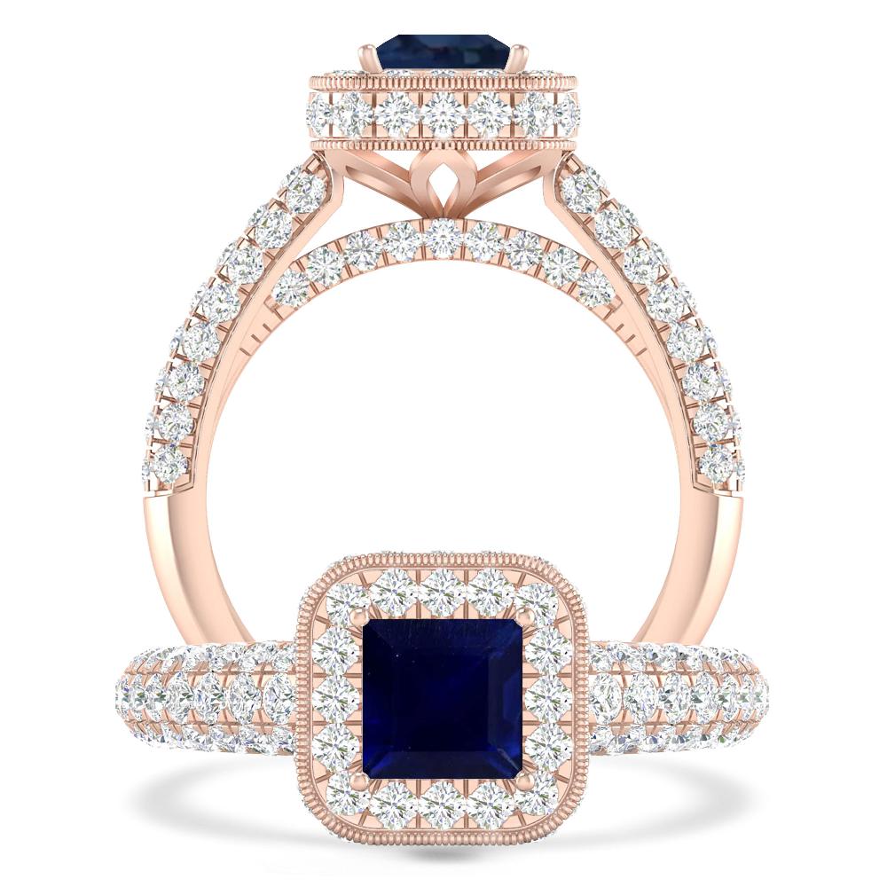 Rose Gold - Sapphire