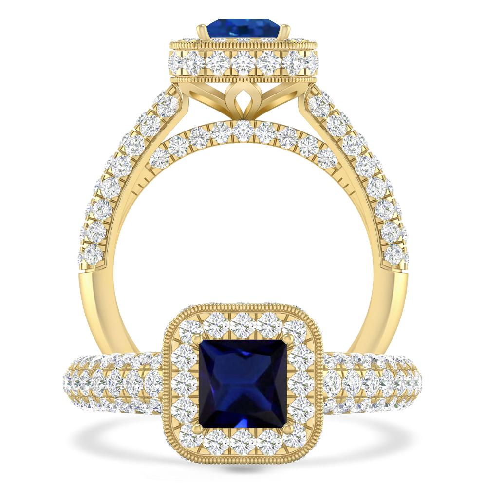 Yellow Gold - Sapphire