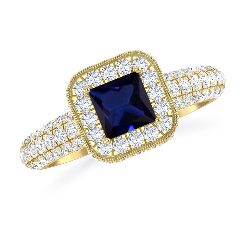 Yellow Gold - Sapphire