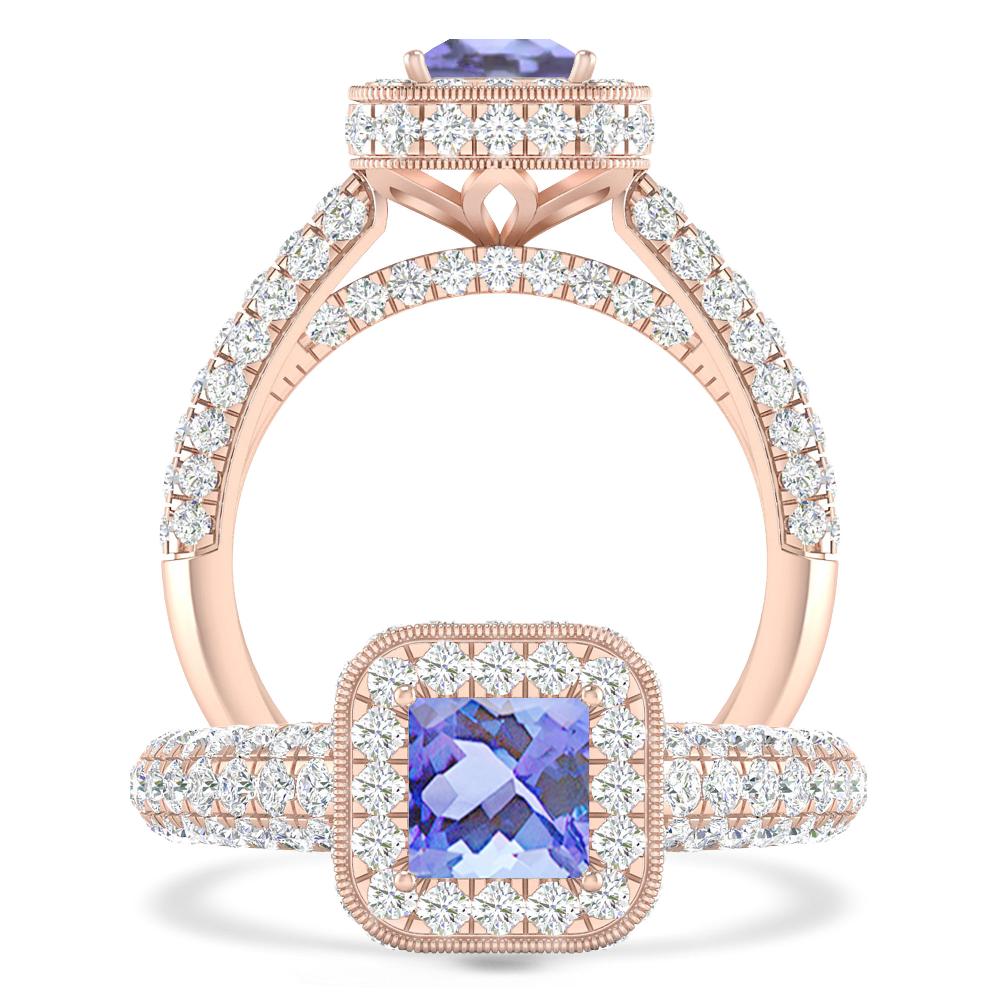 Rose Gold - Tanzanite