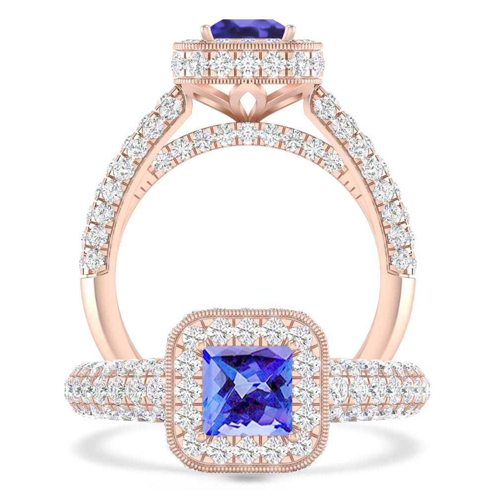 Rose Gold - Tanzanite