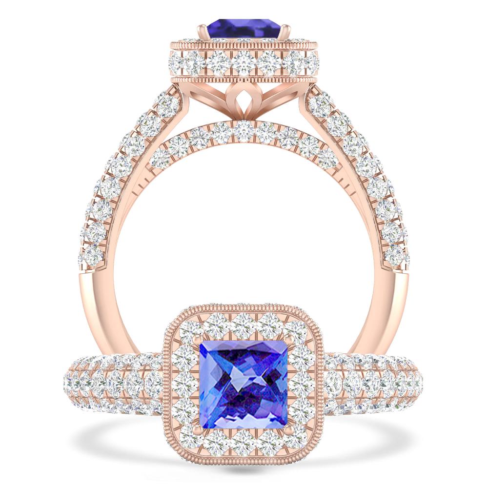 Rose Gold - Tanzanite