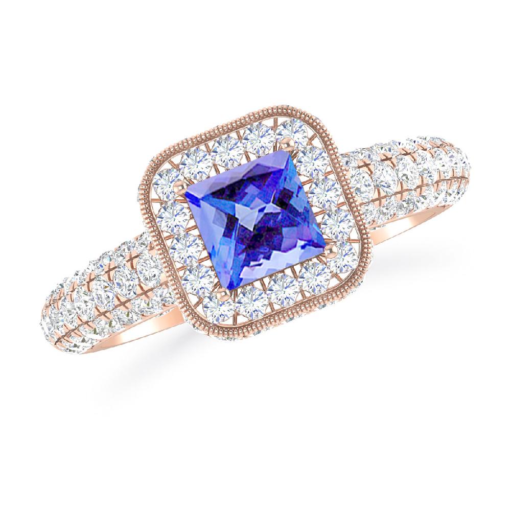 Rose Gold - Tanzanite