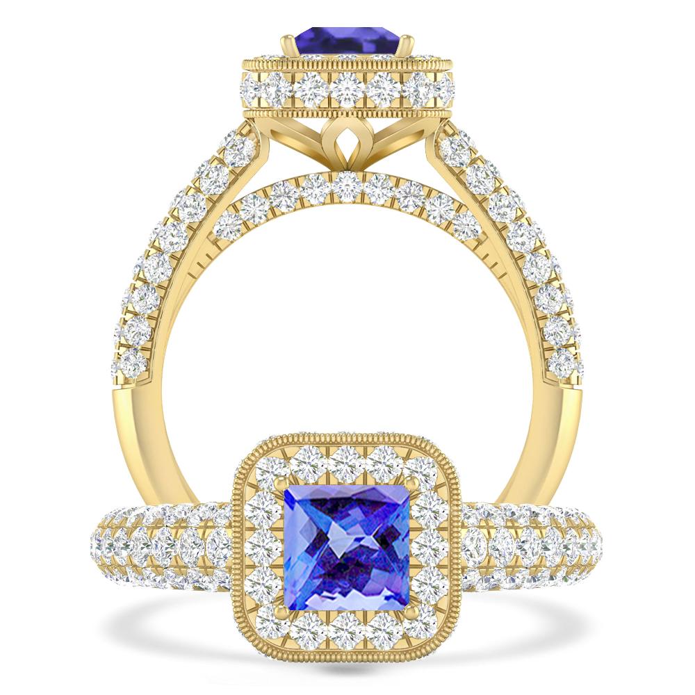 Yellow Gold - Tanzanite