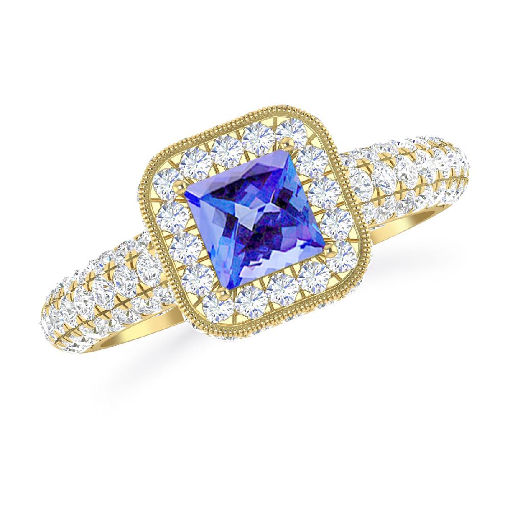 Yellow Gold - Tanzanite