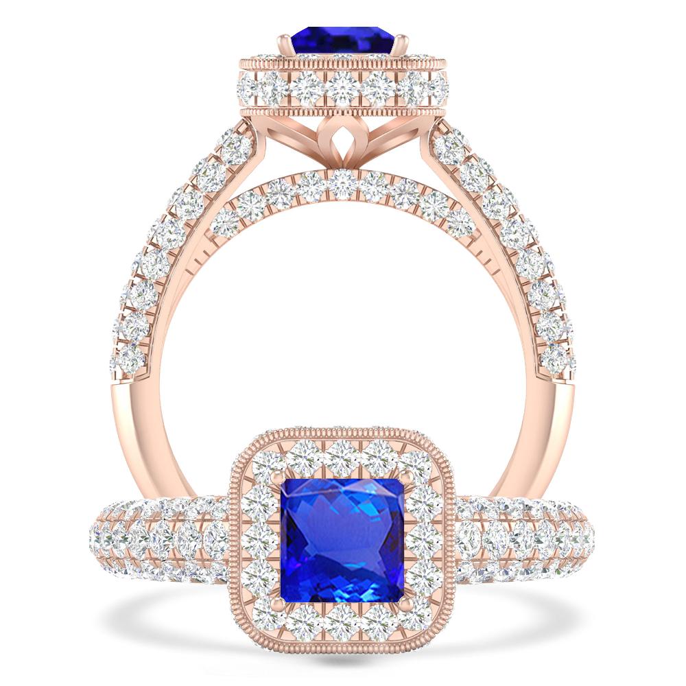 Rose Gold - Tanzanite