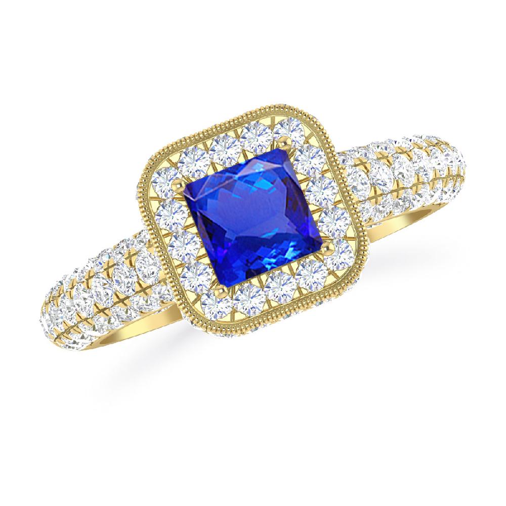 Yellow Gold - Tanzanite