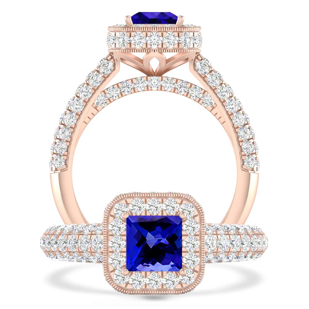 Rose Gold - Tanzanite