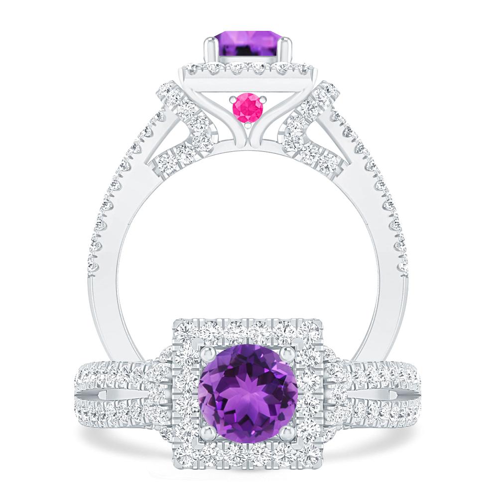 White Gold - Amethyst