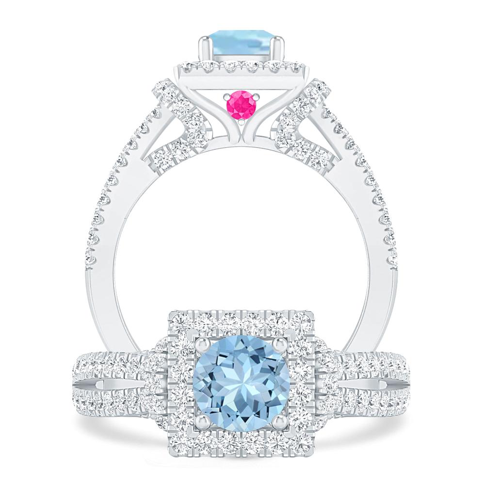 White Gold - Aquamarine