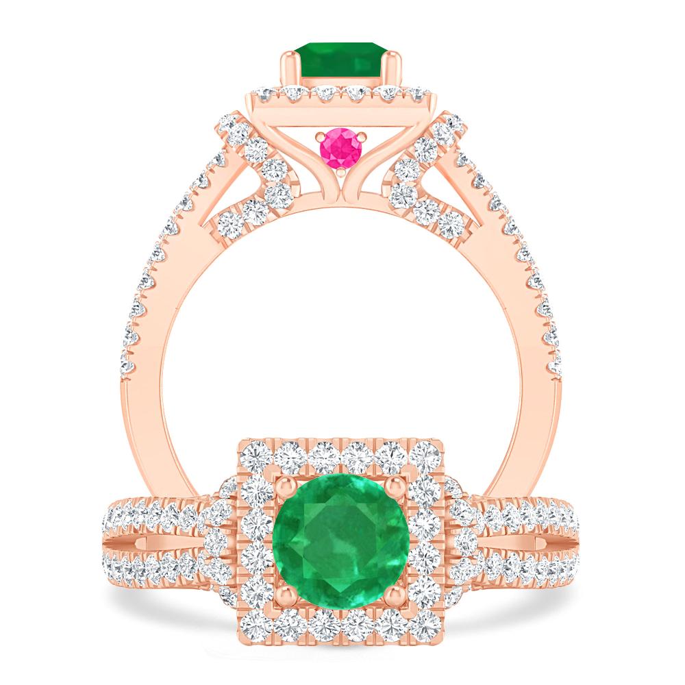 Rose Gold - Emerald