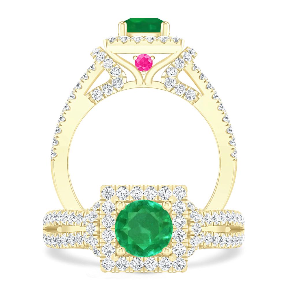 Yellow Gold - Emerald