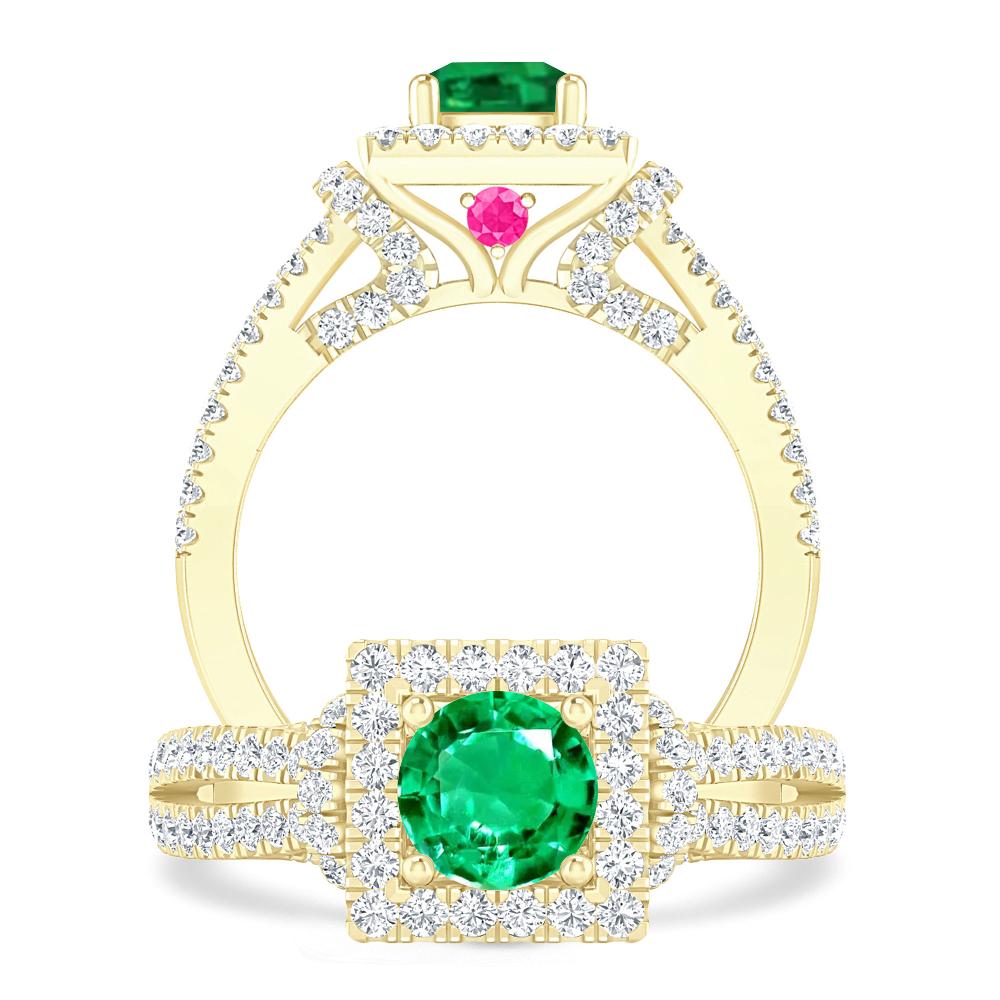 Yellow Gold - Emerald