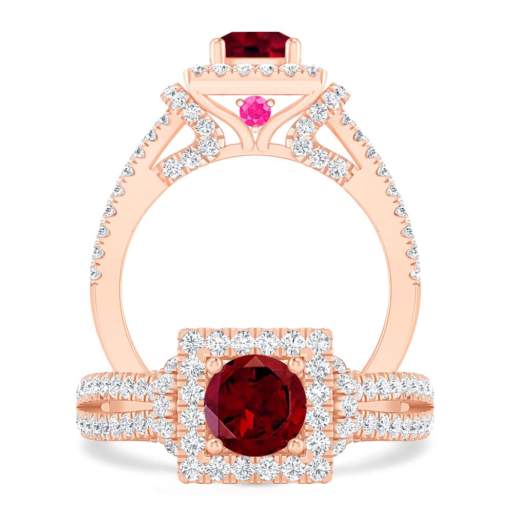 Rose Gold - Garnet