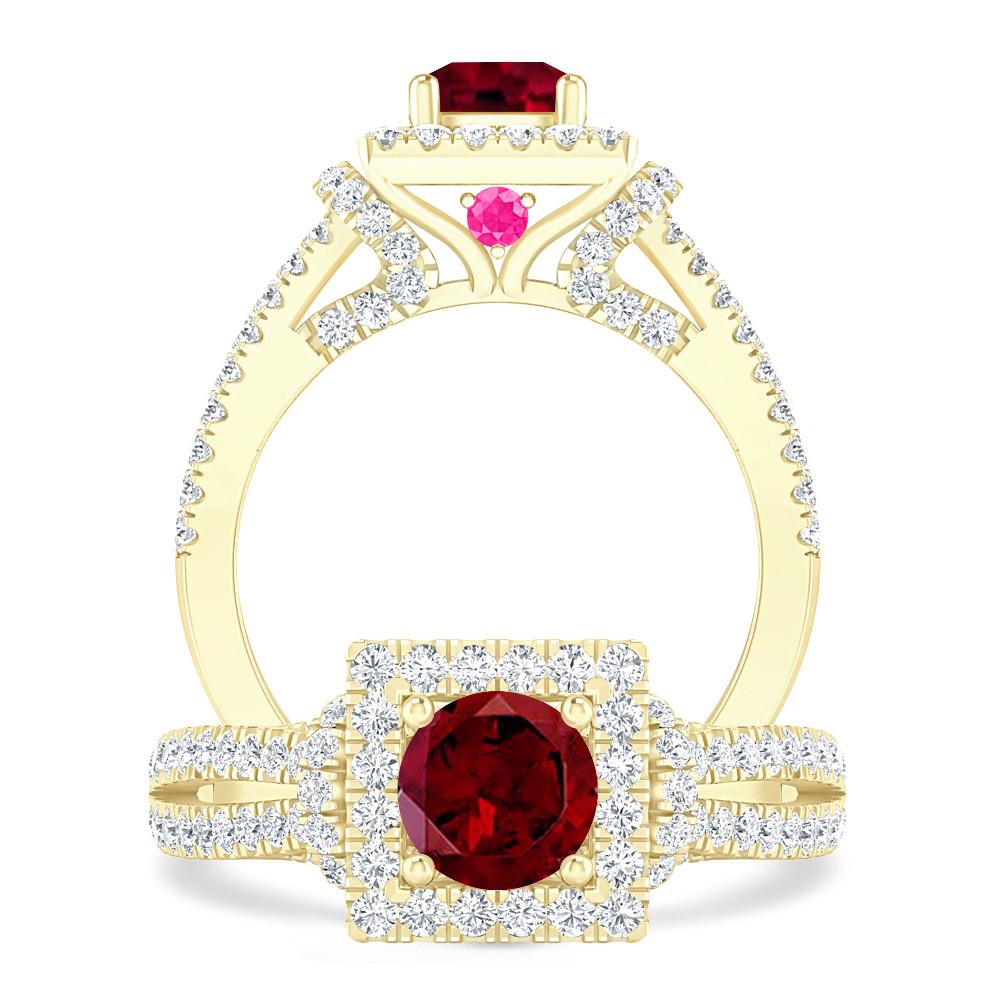 Yellow Gold - Garnet