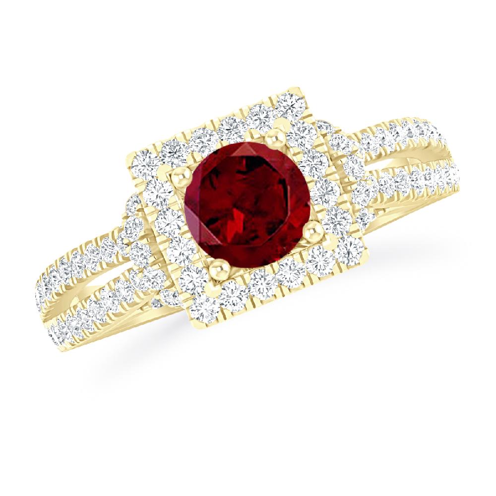 Yellow Gold - Garnet