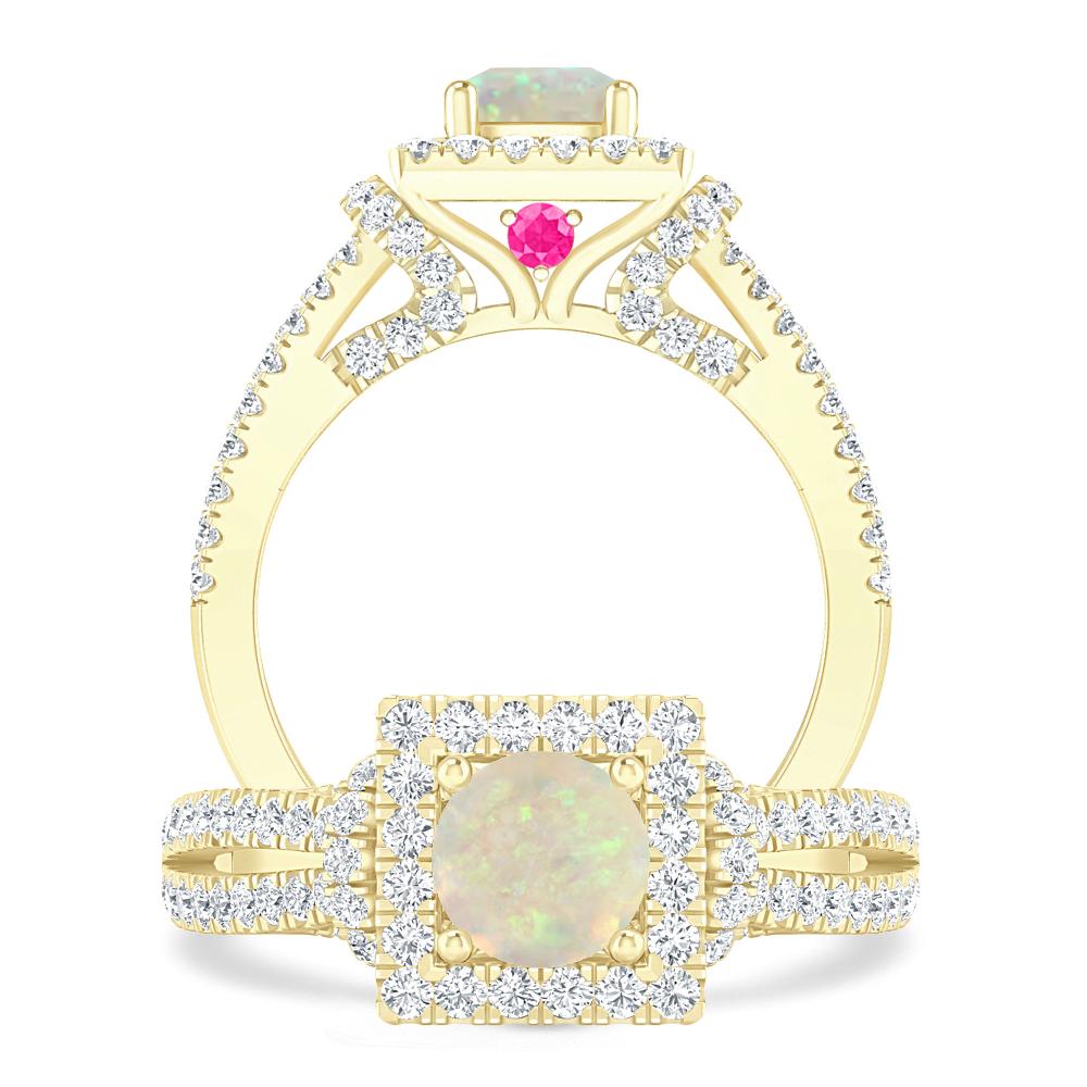 Yellow Gold - Opal