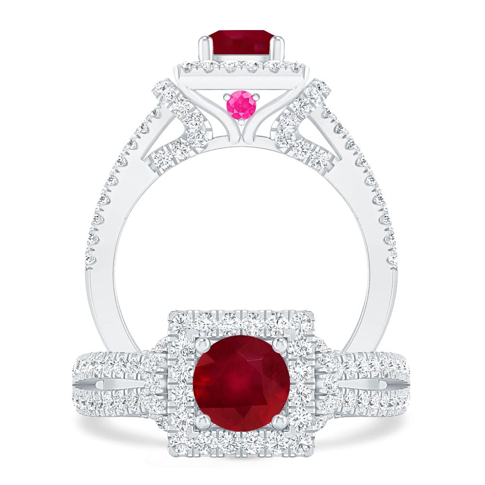 White Gold - Ruby
