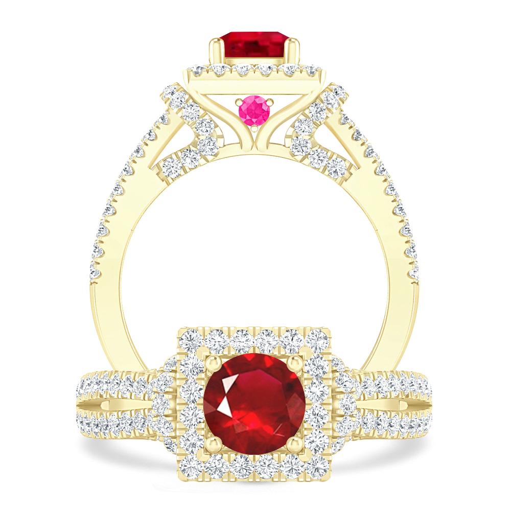 Yellow Gold - Ruby