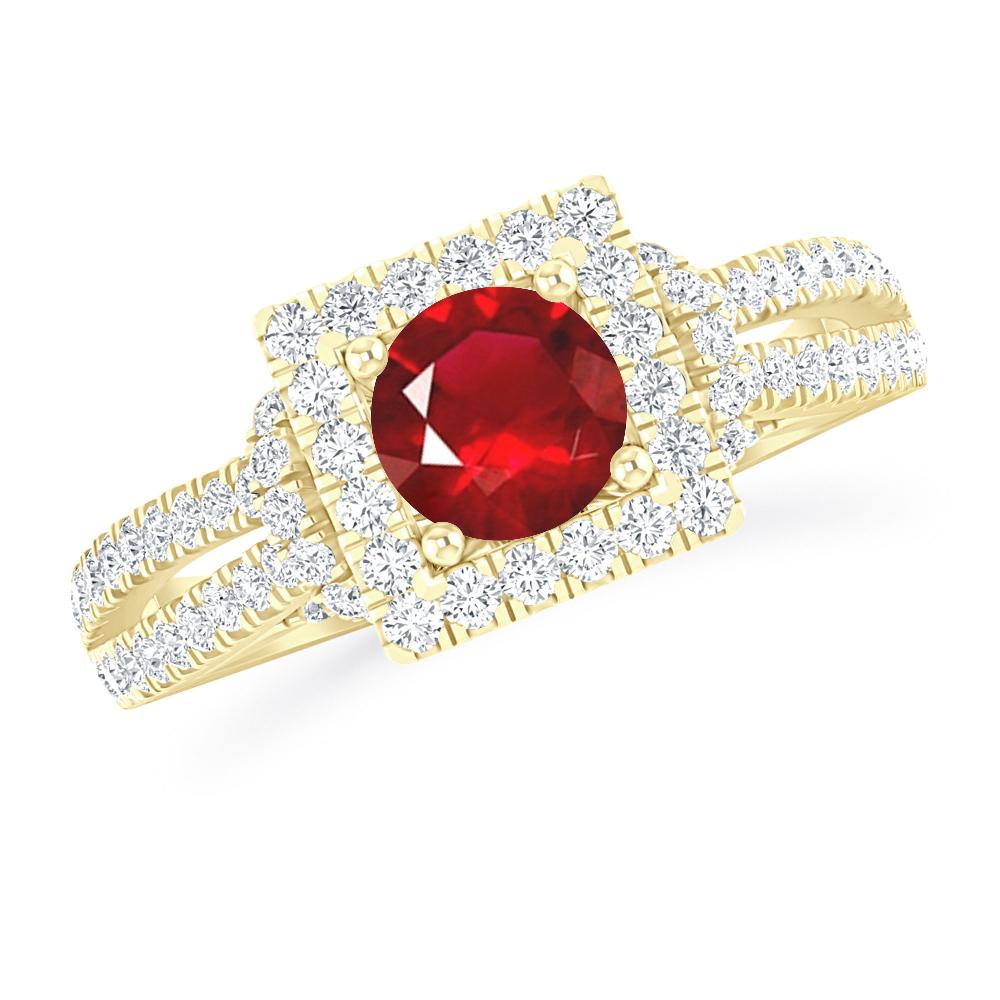 Yellow Gold - Ruby