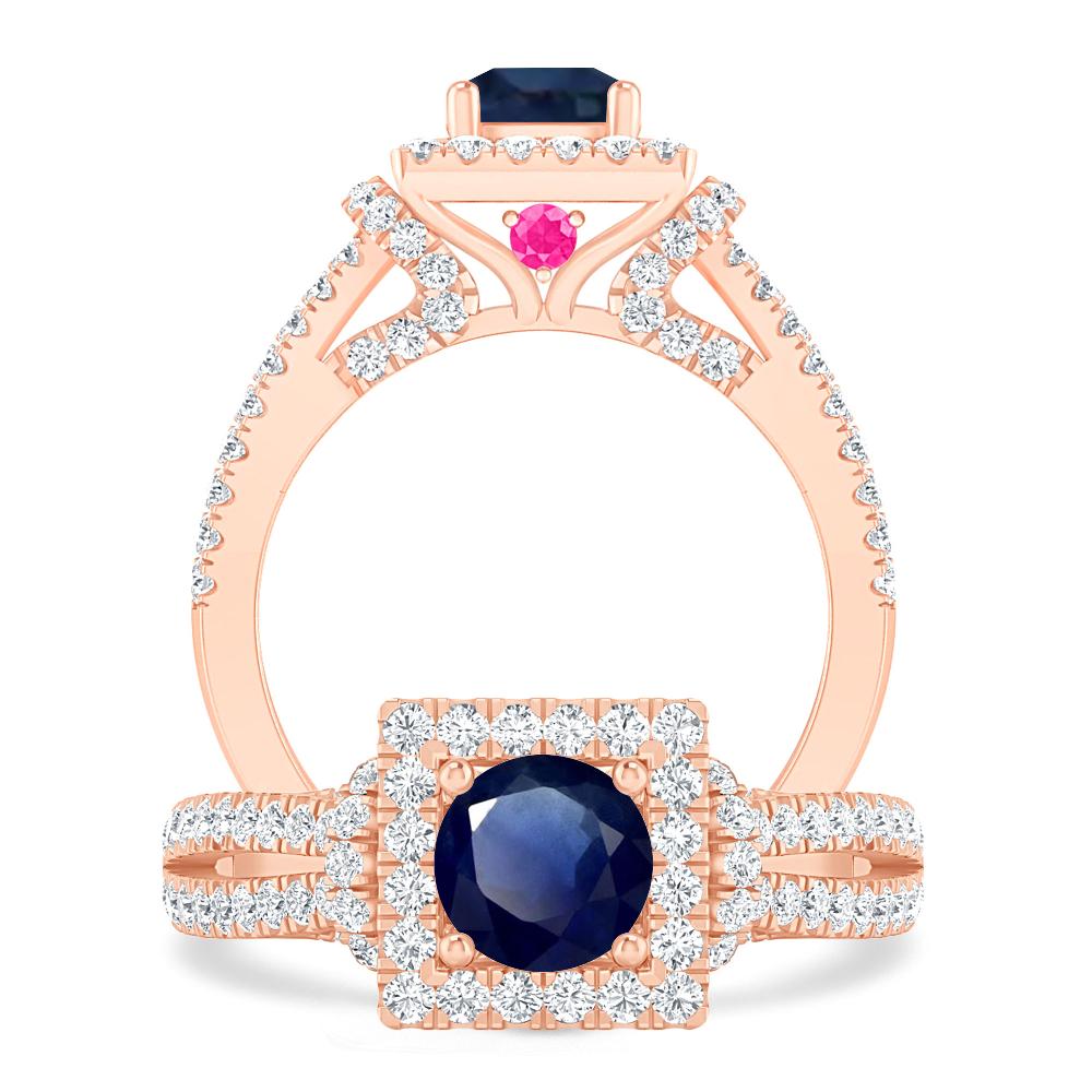 Rose Gold - Sapphire
