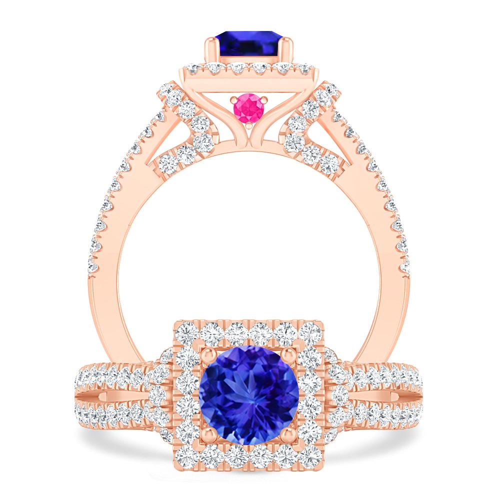 Rose Gold - Tanzanite