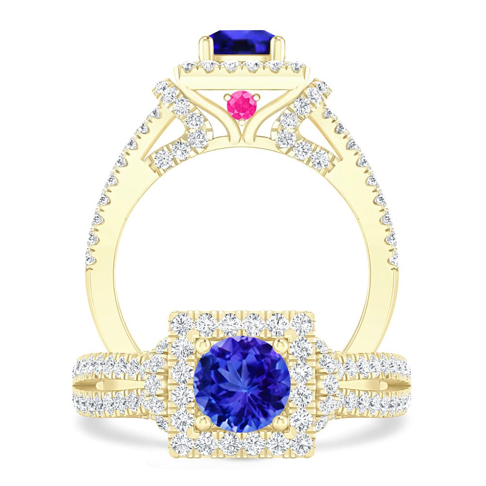 Yellow Gold - Tanzanite