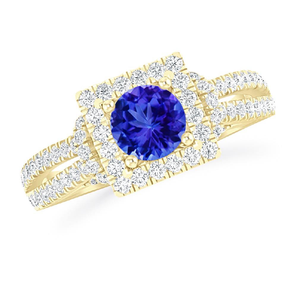 Yellow Gold - Tanzanite