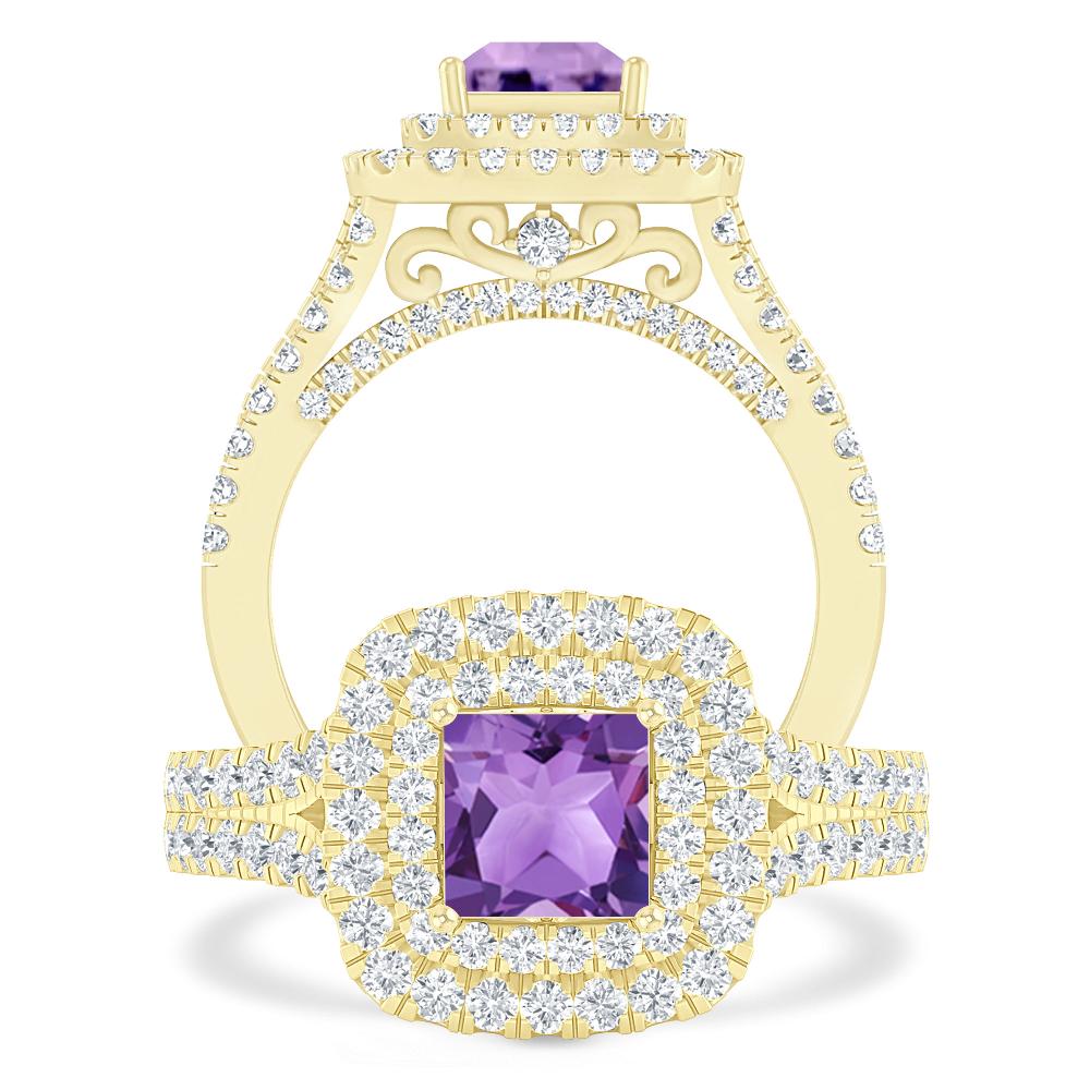 Yellow Gold - Amethyst