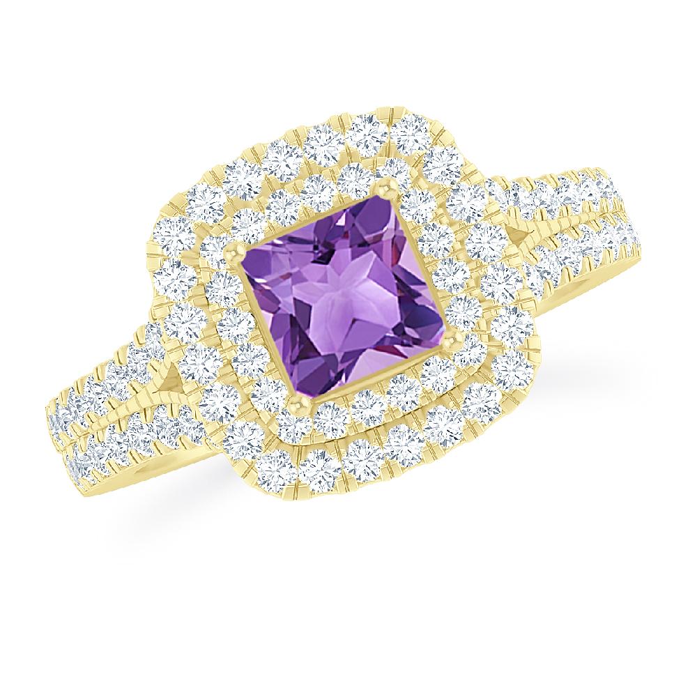 Yellow Gold - Amethyst