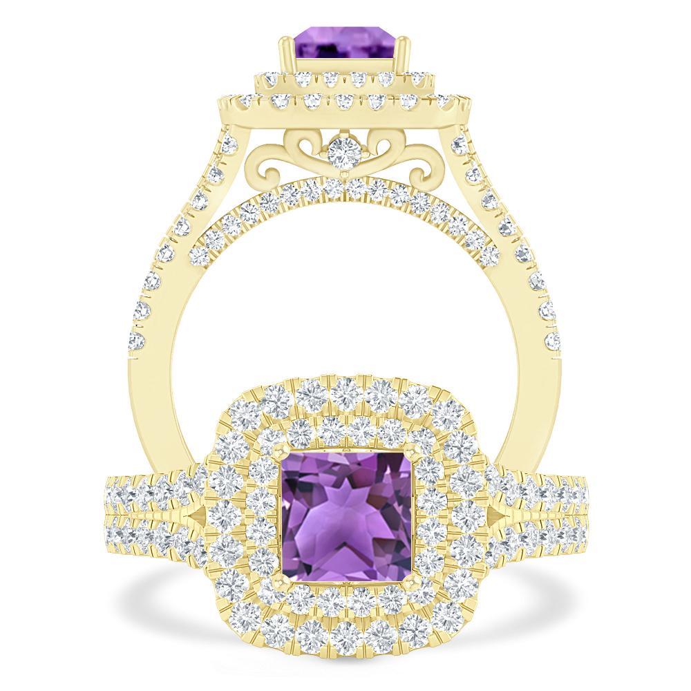 Yellow Gold - Amethyst