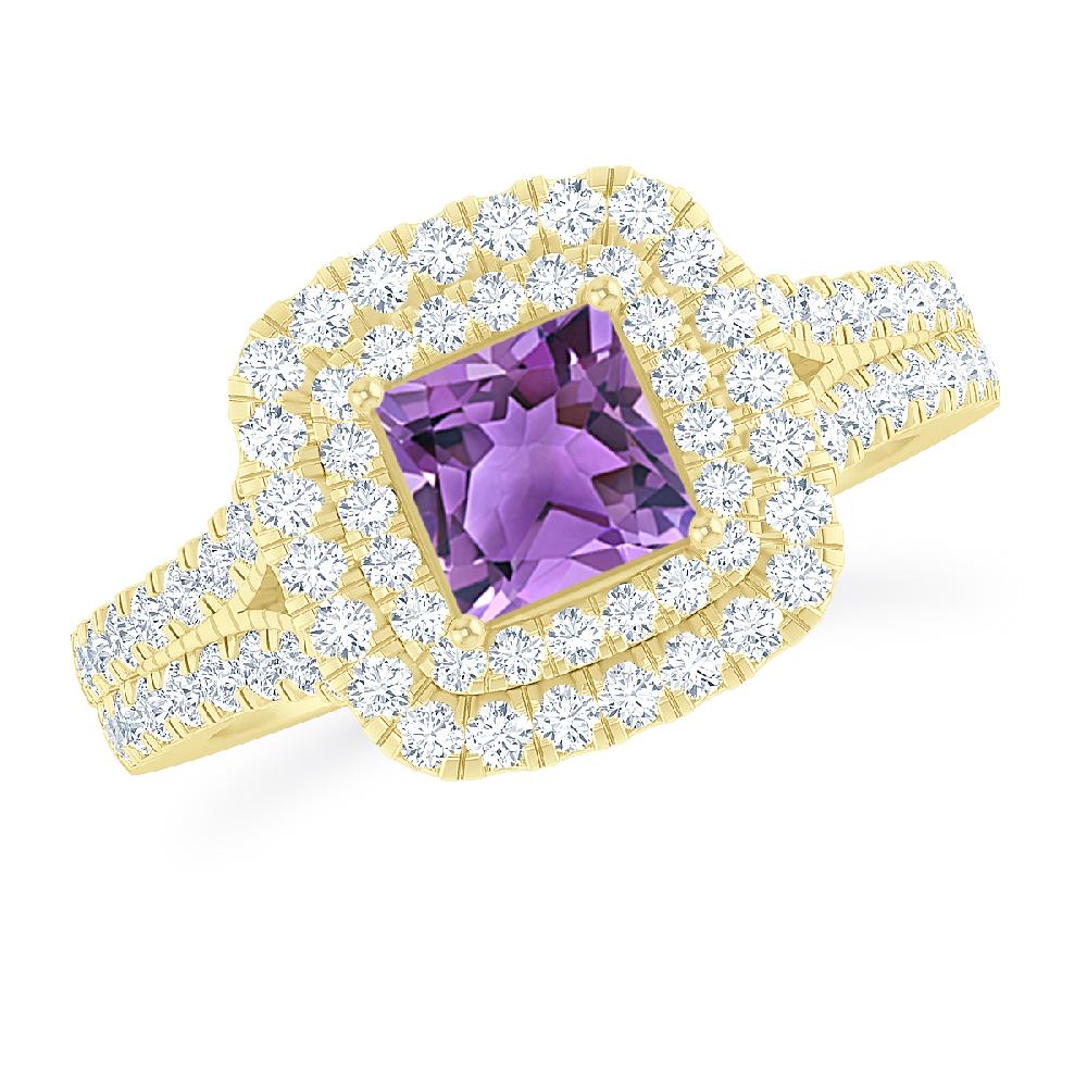 Yellow Gold - Amethyst