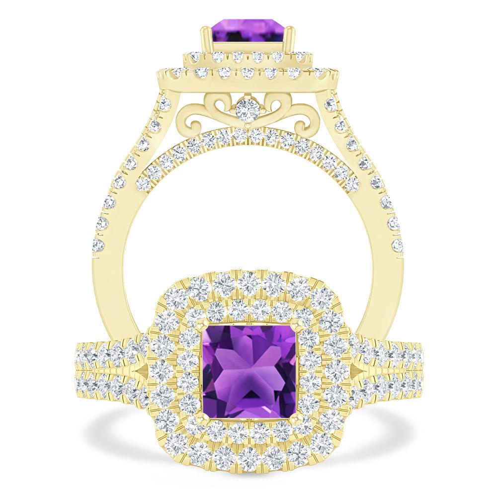 Yellow Gold - Amethyst