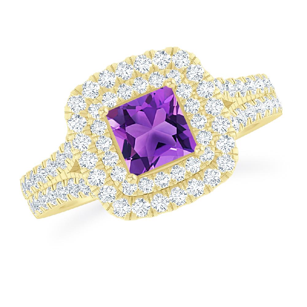 Yellow Gold - Amethyst