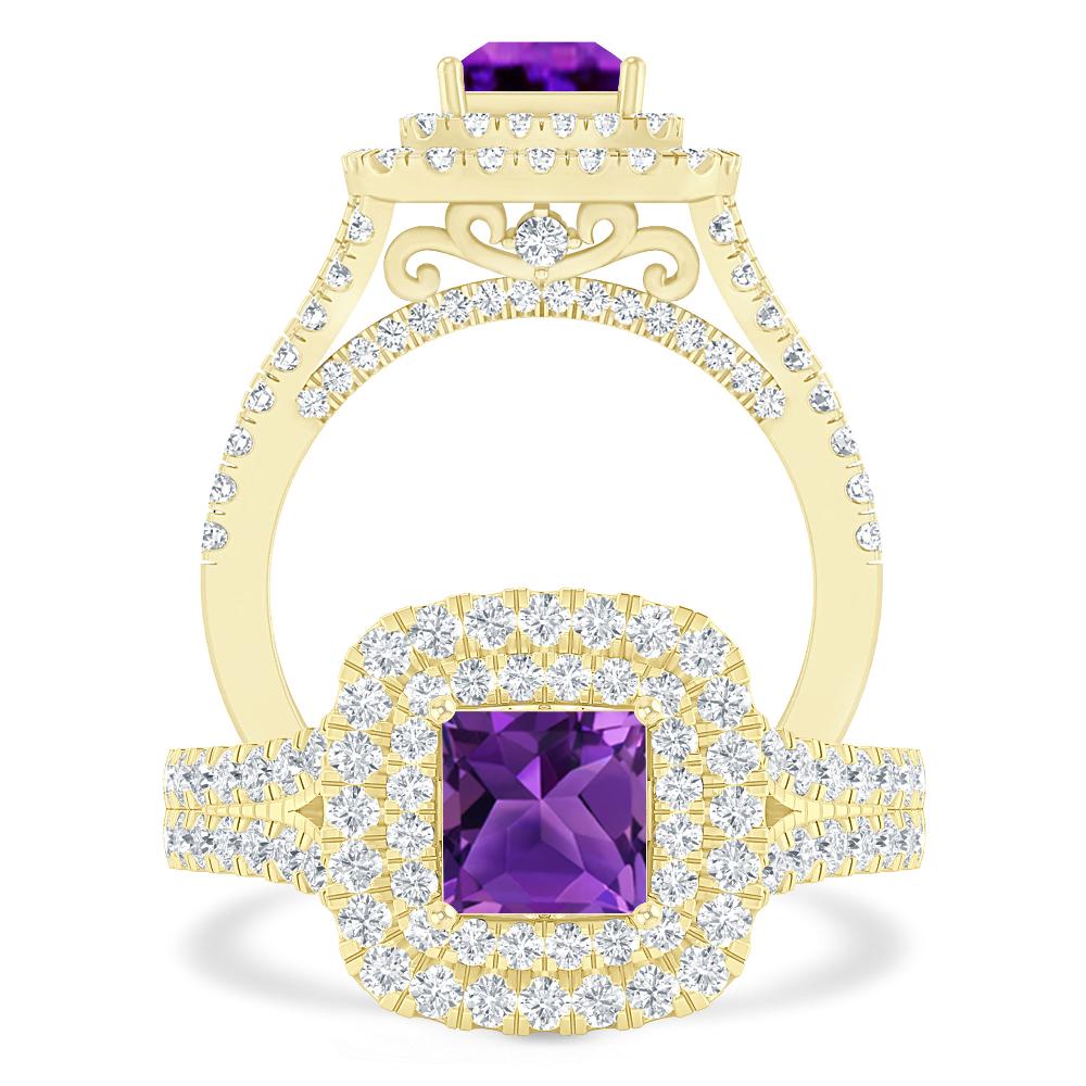 Yellow Gold - Amethyst