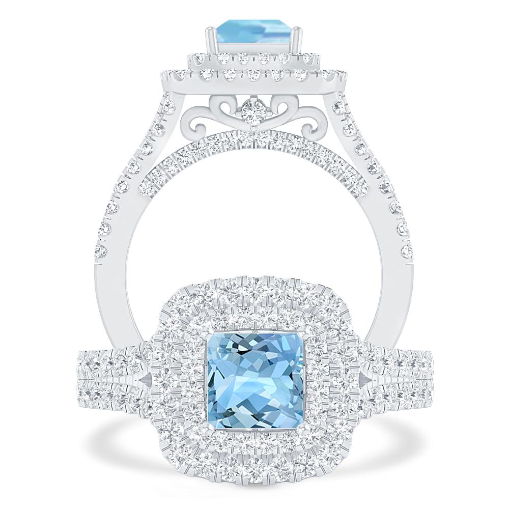 White Gold - Aquamarine