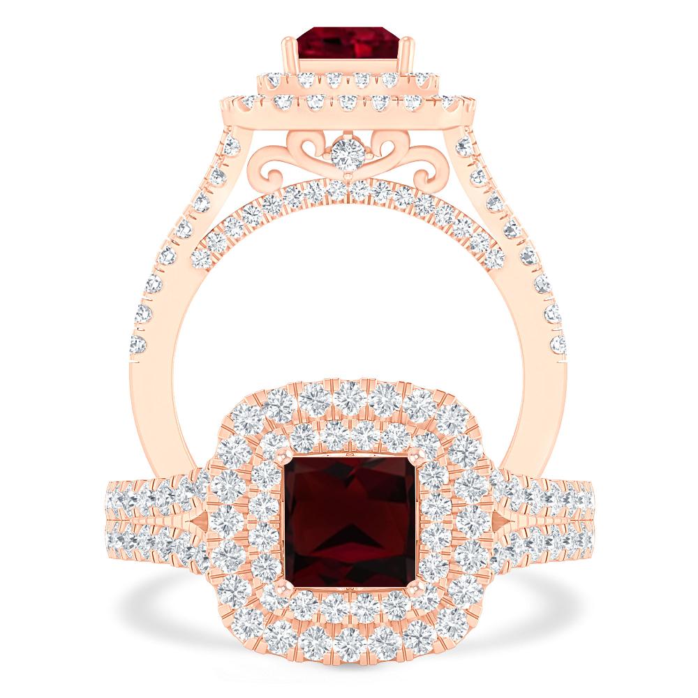 Rose Gold - Garnet